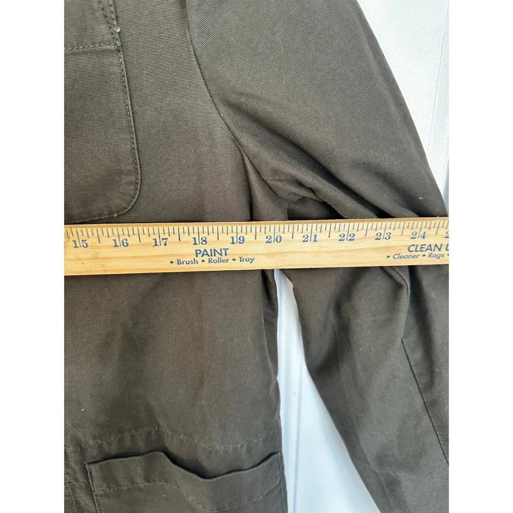Banana Republic Mens 42 Regular Olive Brown Cotton Canvas Chore Blazer Jacket